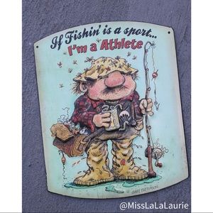 Fisherman Funny Wall Tin Decor 🤎🎣